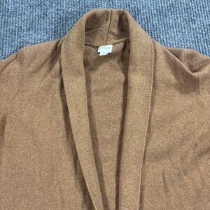 J.Crew Cardigan Sweater Women S Brown Shawl Collar Re-Imagined Cotton BA866